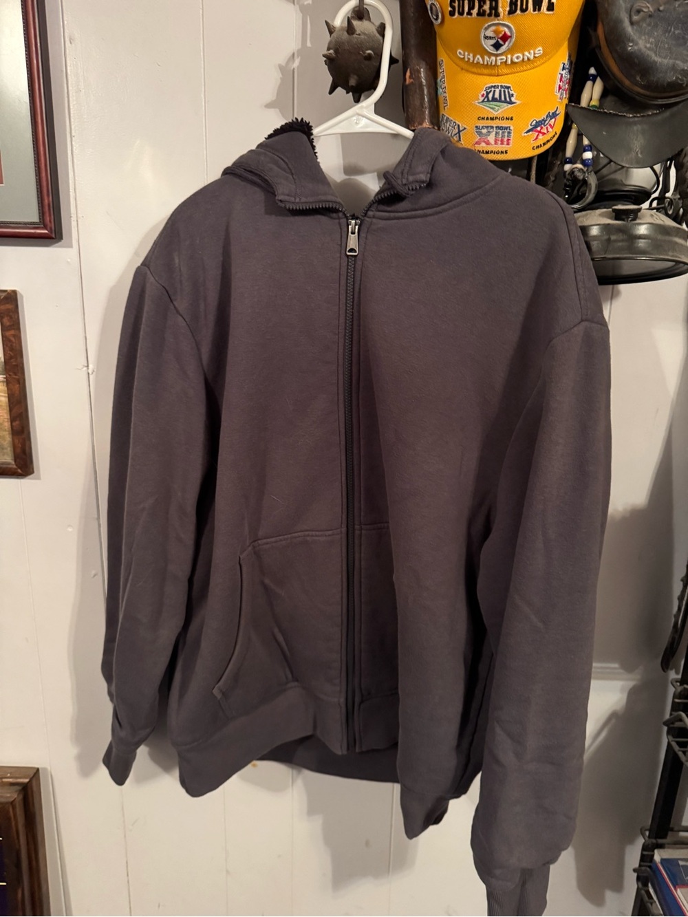 George Men's Full-Zip Hooded Jacket - Charcoal Gray